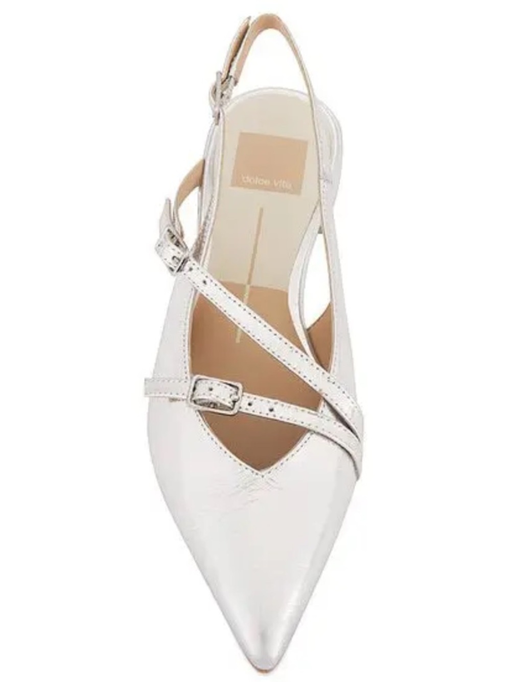 Dolce Vita Metallic Silver pamla wide flats size 7,5W NWT - Picture 3 of 4